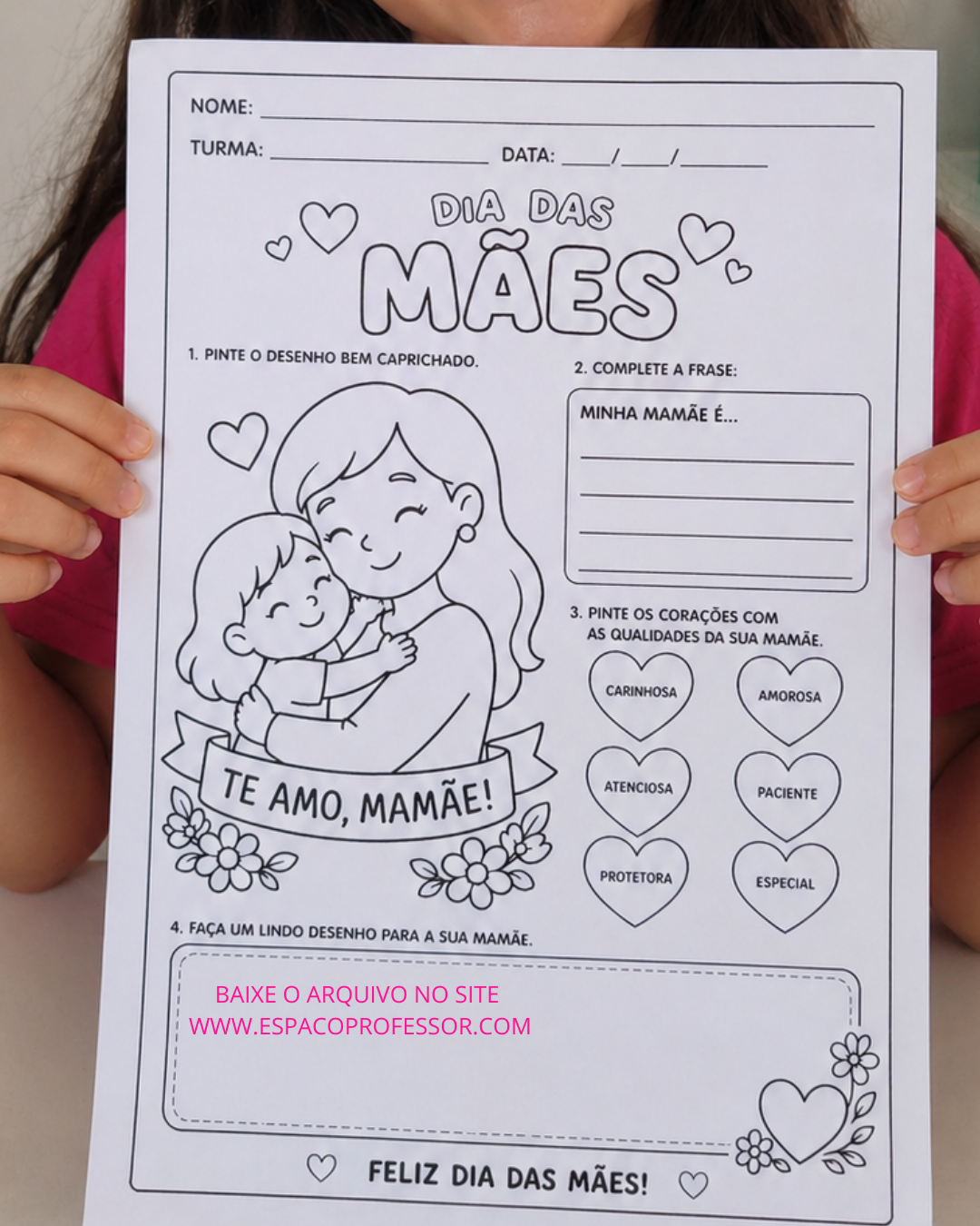 Atividade Dia das Mães para Imprimir – Educação Infantil