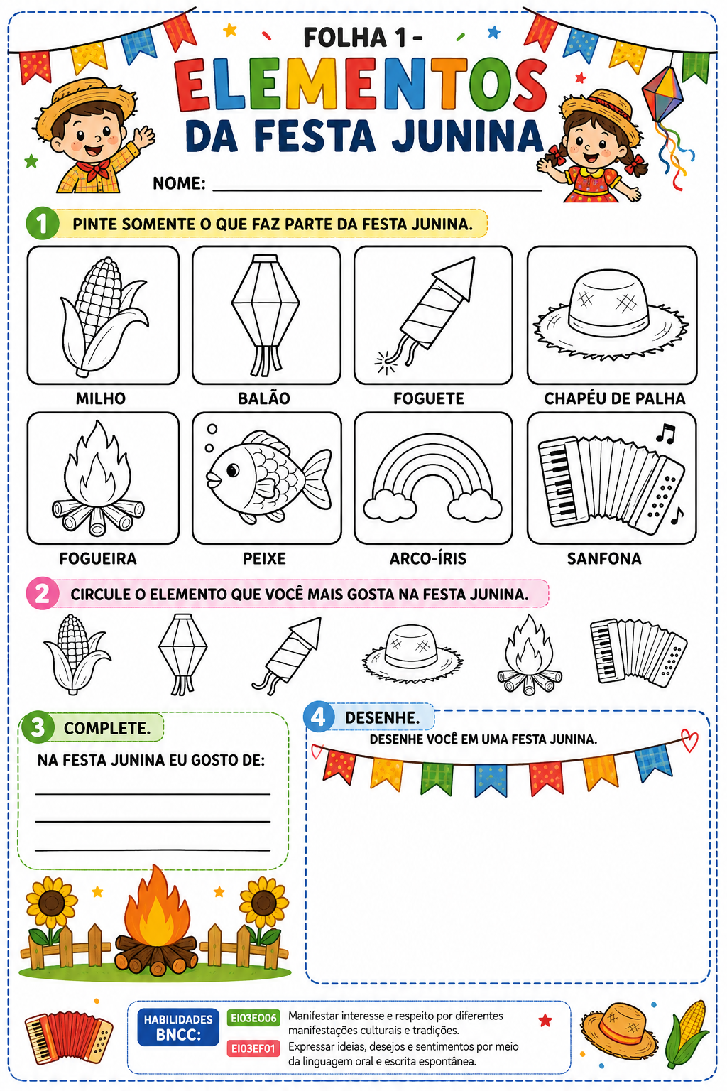 Projeto Festa Junina na Educação Infantil – Alinhado à BNCC