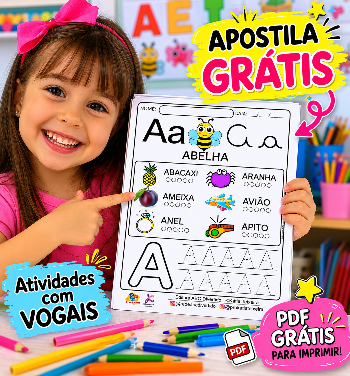 Apostila Atividades com Vogais para Educação Infantil – PDF Gratuito ...