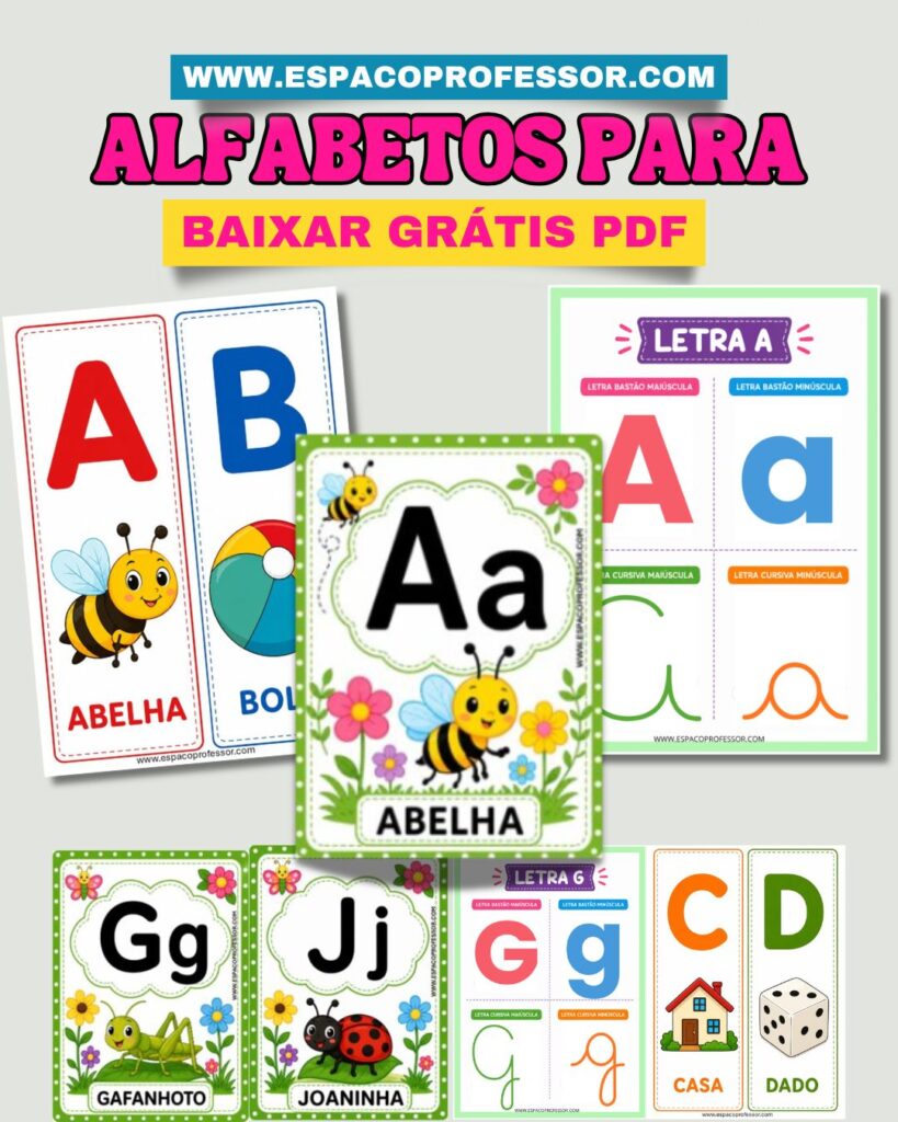 Alfabeto Completo para Imprimir em PDF Grátis – Educação Infantil